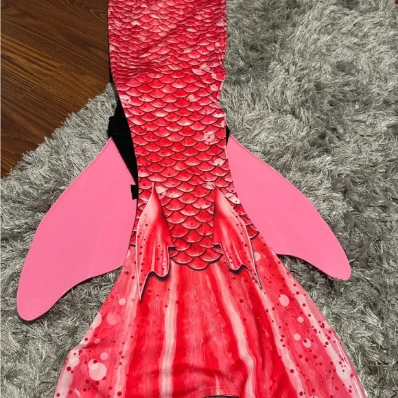 Sun Tails Keiki Monofin Mermaid Tail And Bikini For Child Sized Large 8/10,10